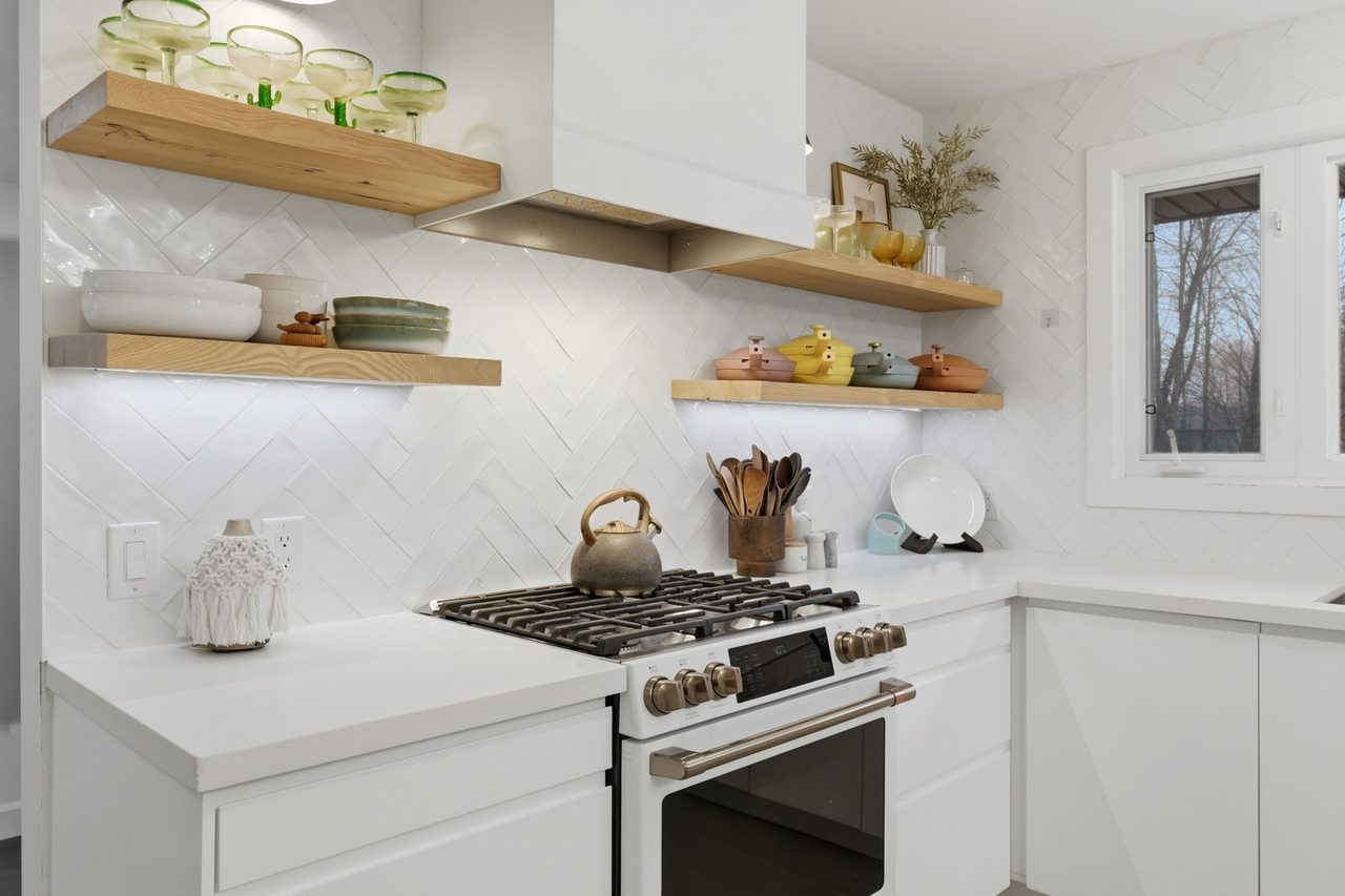 Kitchen walls and trim painted with a clean, even finish